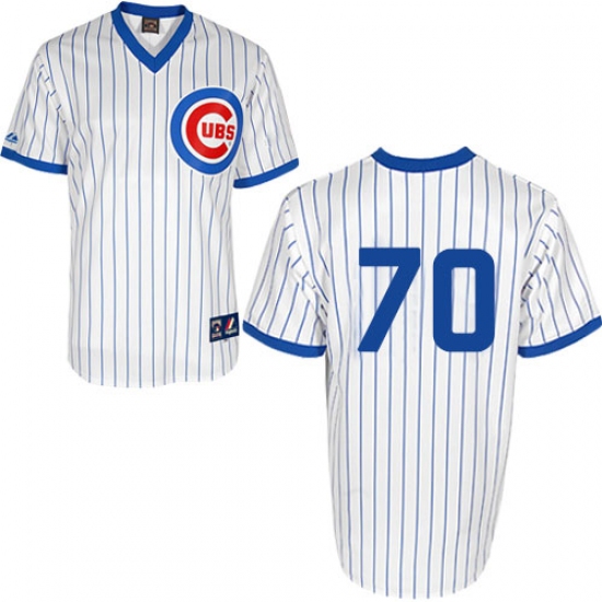 Men's Majestic Chicago Cubs #70 Joe Maddon Authentic White 1988 Turn Back The Clock Cool Base MLB Jersey - Ujersey