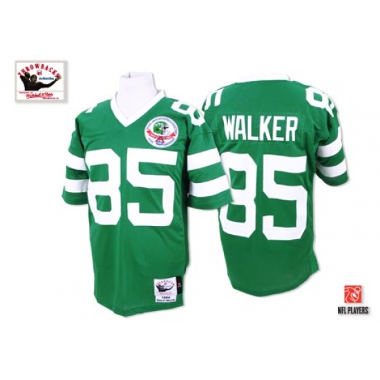 Mitchell and Ness New York Jets #85 Wesley Walker Green Team Color Authentic Throwback NFL Jersey - Ujersey