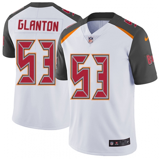 Men's Nike Tampa Bay Buccaneers #53 Adarius Glanton White Vapor Untouchable Limited Player NFL Jersey - Ujersey
