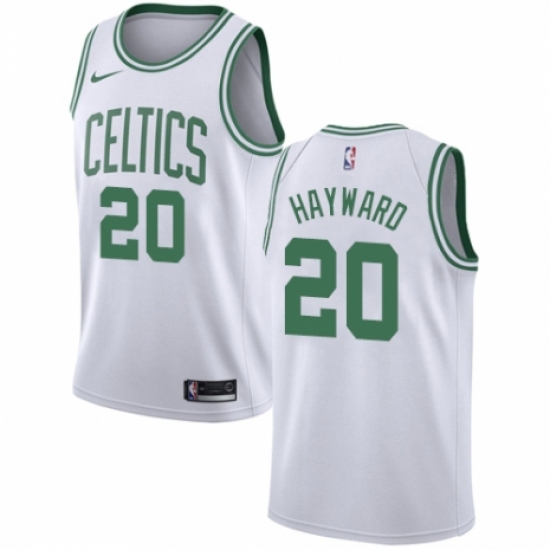 Youth Nike Boston Celtics #20 Gordon Hayward Swingman White NBA Jersey - Association Edition - Ujersey