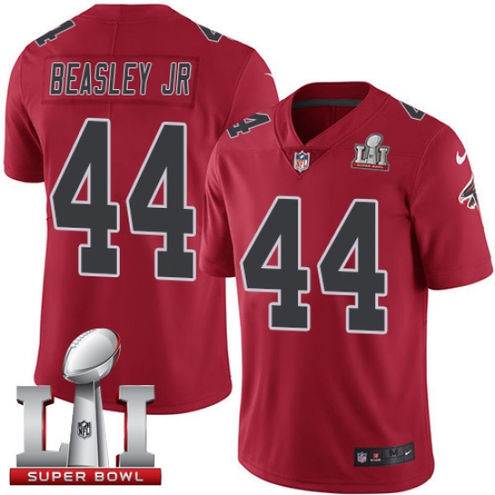 Men's Nike Atlanta Falcons #44 Vic Beasley Limited Red Rush Super Bowl LI 51 NFL Jersey - Ujersey