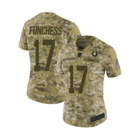 Women's Indianapolis Colts #17 Devin Funchess Limited Camo 2018 Salute to Service Football Jerseys - Ujersey