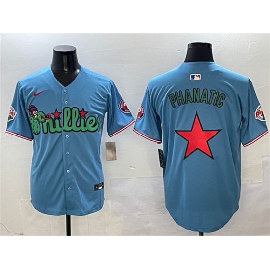 Men's Philadelphia Phillies Light Blue Phanatic Limited Stitched Jersey - Ujersey