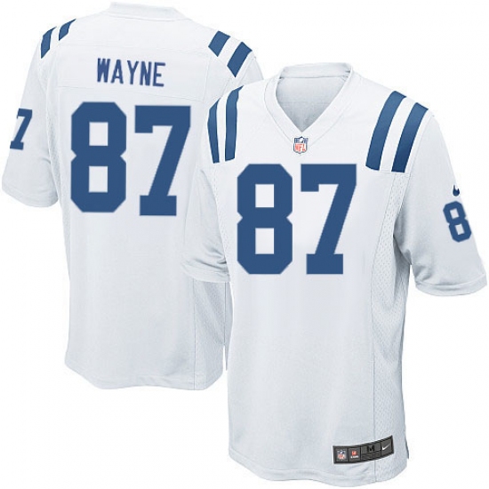 Men's Nike Indianapolis Colts #87 Reggie Wayne Game White NFL Jersey - Ujersey