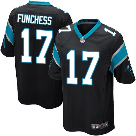 Men's Nike Carolina Panthers #17 Devin Funchess Game Black Team Color NFL Jersey - Ujersey