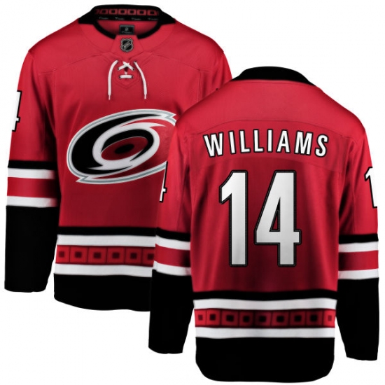Men's Carolina Hurricanes #14 Justin Williams Fanatics Branded Red Home Breakaway NHL Jersey