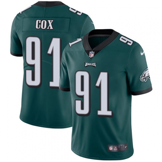 Youth Nike Philadelphia Eagles #91 Fletcher Cox Midnight Green Team Color Vapor Untouchable Limited Player NFL Jersey - Ujersey