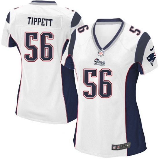 Women's Nike New England Patriots #56 Andre Tippett Game White NFL Jersey - Ujersey
