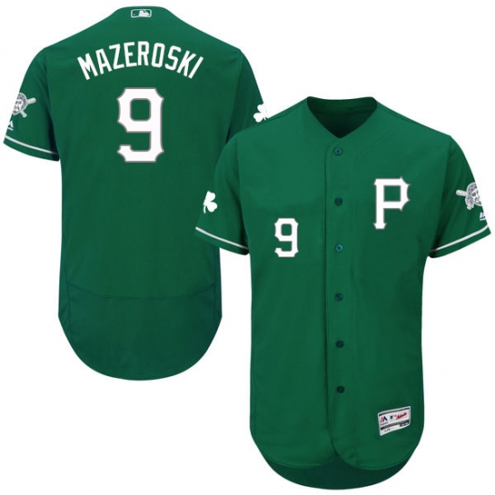 Men's Majestic Pittsburgh Pirates #9 Bill Mazeroski Green Celtic Flexbase Authentic Collection MLB Jersey - Ujersey