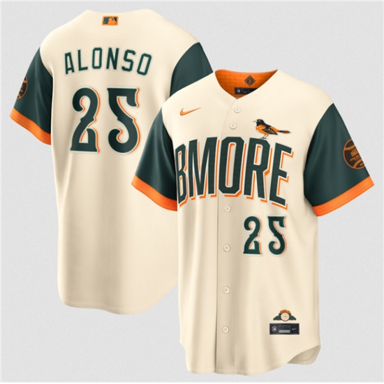 Men's Baltimore Orioles #25 Pete Alonso Natural 2026 City Connect Stadium Stitched Baseball Jersey - Ujersey