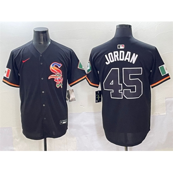 Men's Chicago White Sox #45 Michael Jordan Black Mexico Limited Stitched Baseball Jersey - Ujersey