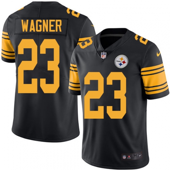 Youth Nike Pittsburgh Steelers #23 Mike Wagner Limited Black Rush Vapor Untouchable NFL Jersey - Ujersey
