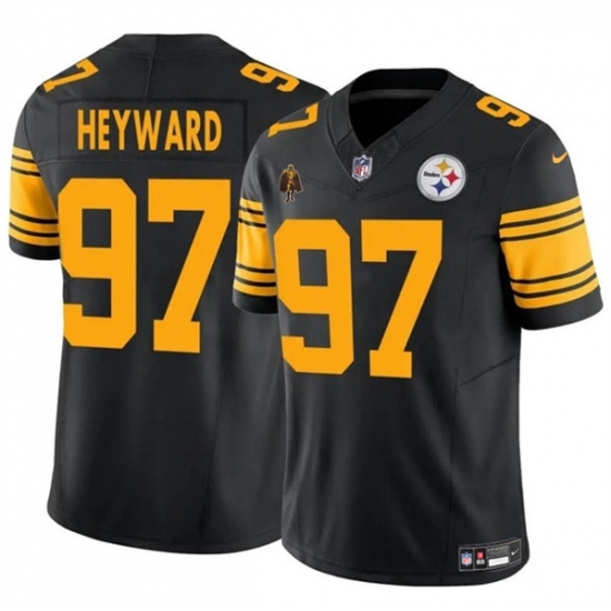 Men's Pittsburgh Steelers #97 Cameron Heyward Black F.U.S.E. With Walter Payton Color Rush Limited Football Stitched Jersey - Ujersey