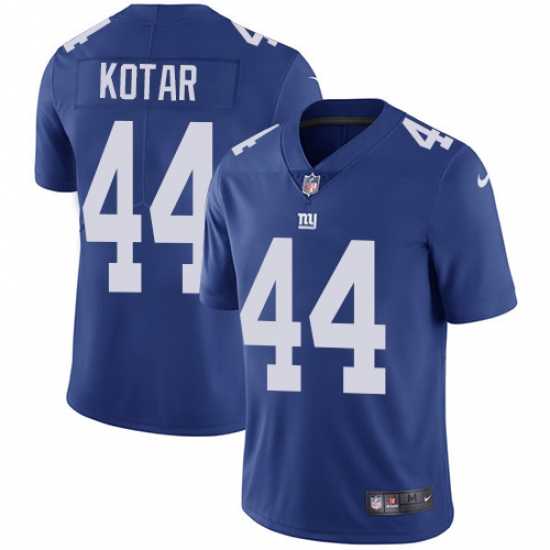 Men's Nike New York Giants #44 Doug Kotar Royal Blue Team Color Vapor Untouchable Limited Player NFL Jersey - Ujersey