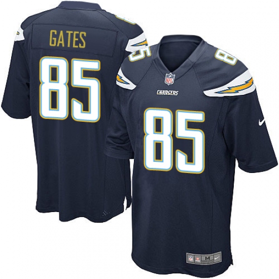 Men's Nike Los Angeles Chargers #85 Antonio Gates Game Navy Blue Team Color NFL Jersey - Ujersey