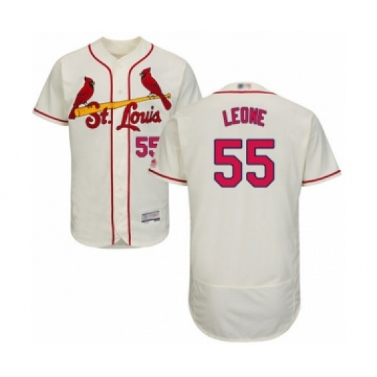 Men's St. Louis Cardinals #55 Dominic Leone Cream Alternate Flex Base Authentic Collection Baseball Player Jersey - Ujersey
