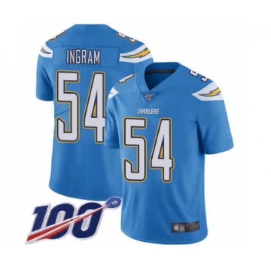 Men's Los Angeles Chargers #54 Melvin Ingram Electric Blue Alternate Vapor Untouchable Limited Player 100th Season Football Jersey - Ujersey