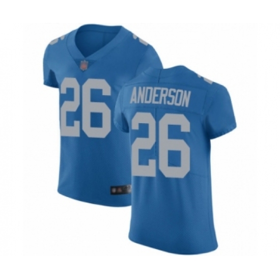 Men's Detroit Lions #26 C.J. Anderson Blue Alternate Vapor Untouchable Elite Player Football Jersey - Ujersey