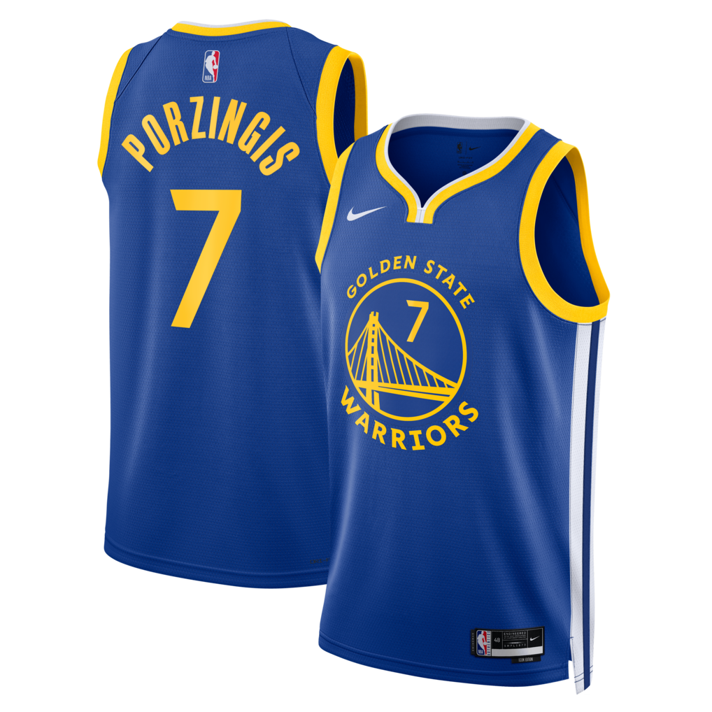 Unisex Golden State Warriors Kristaps Porziņģis Nike Royal Swingman Jersey - Icon Edition - U-jersey