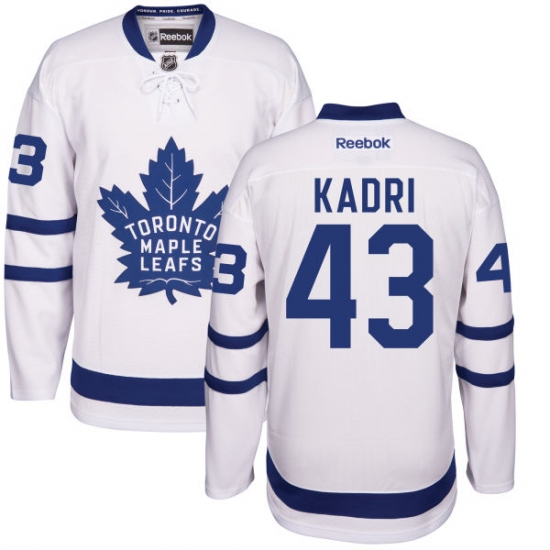 Youth Reebok Toronto Maple Leafs #43 Nazem Kadri Authentic White Away NHL Jersey - Ujersey