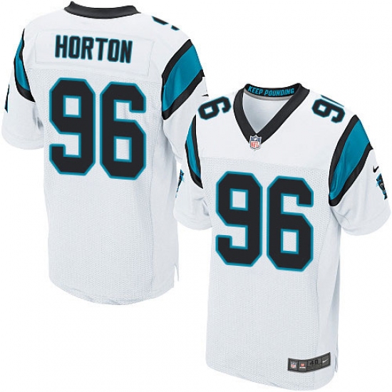 Men's Nike Carolina Panthers #96 Wes Horton Elite White NFL Jersey - Ujersey