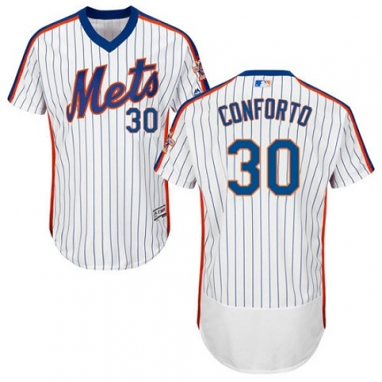 Men's Majestic New York Mets #30 Michael Conforto White Alternate Flex Base Authentic Collection MLB Jersey - Ujersey