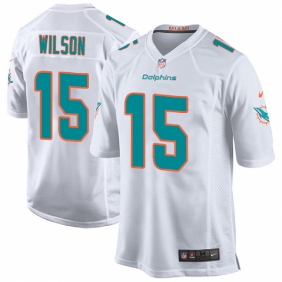 Men's Nike Miami Dolphins #15 Albert Wilson Game White NFL Jersey - Ujersey