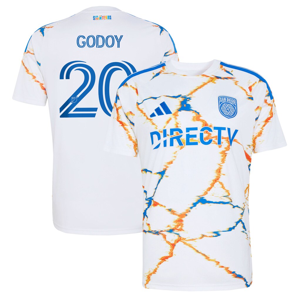 Men's San Diego FC Anibal Godoy adidas White 2026 Unprecedented Unity Kit Replica Jersey - Ujersey