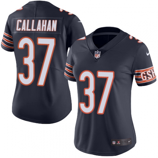 Women's Nike Chicago Bears #37 Bryce Callahan Navy Blue Team Color Vapor Untouchable Limited Player NFL Jersey - Ujersey