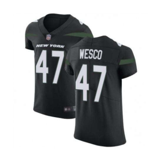 Men's New York Jets #47 Trevon Wesco Elite Navy Blue Alternate Football Jersey - Ujersey