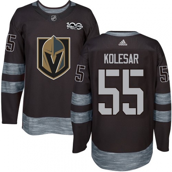 Men's Adidas Vegas Golden Knights #55 Keegan Kolesar Authentic Black 1917-2017 100th Anniversary NHL Jersey - Ujersey