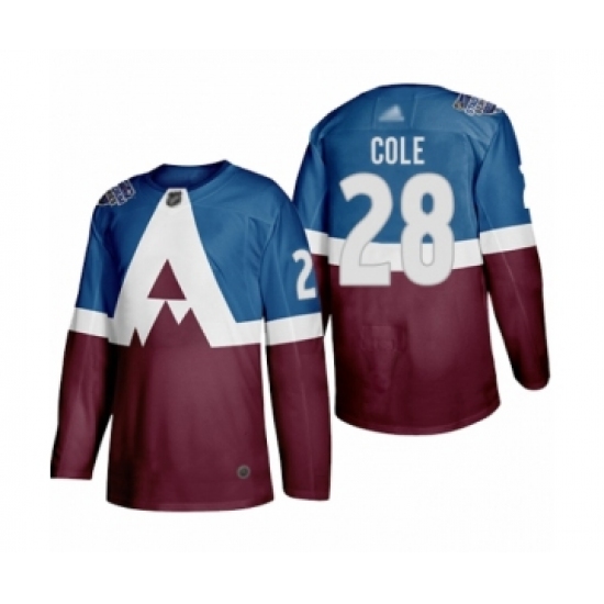 Women's Colorado Avalanche #28 Ian Cole Authentic Burgundy Blue 2020 Stadium Series Hockey Jersey - Ujersey