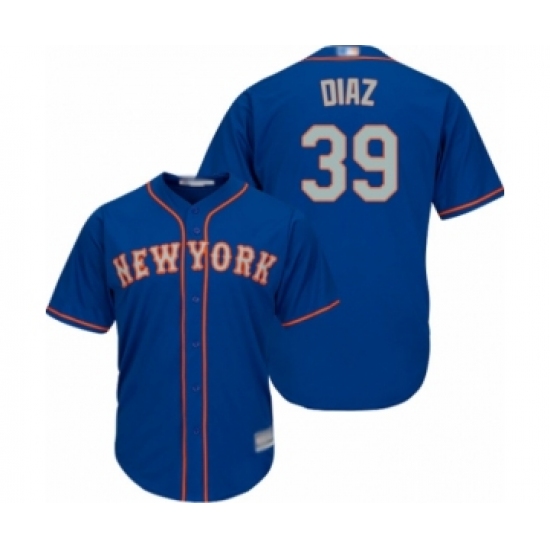 Youth New York Mets #39 Edwin Diaz Authentic Royal Blue Alternate Road Cool Base Baseball Jersey - Ujersey