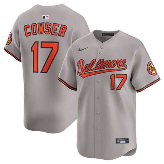 Men's Baltimore Orioles #17 Colton Cowser Gray 2025 Limited Stitched Baseball Jersey - Ujersey