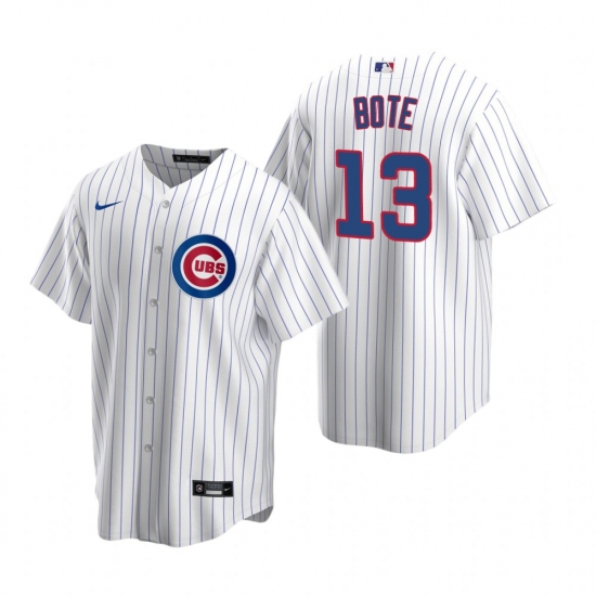 Men's Nike Chicago Cubs #13 David Bote White Home Stitched Baseball Jersey - Ujersey