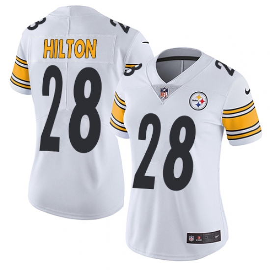 Women's Nike Pittsburgh Steelers #28 Mike Hilton White Vapor Untouchable Limited Player NFL Jersey - Ujersey