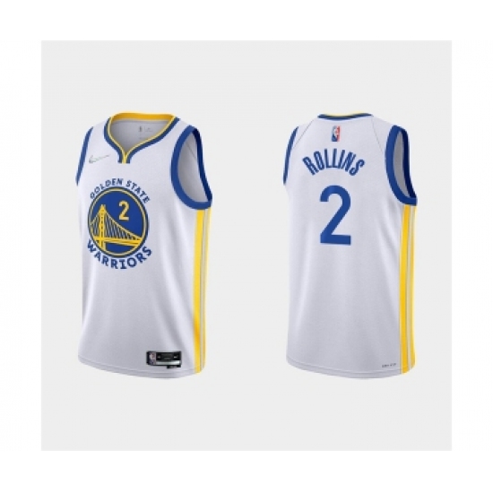 Men's Golden State Warriors #2 Ryan Rollins 2022 White Stitched Basketball Jersey - Ujersey