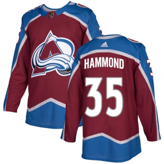 Youth Adidas Colorado Avalanche #35 Andrew Hammond Authentic Burgundy Red Home NHL Jersey - Ujersey