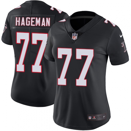Women's Nike Atlanta Falcons #77 Ra'Shede Hageman Black Alternate Vapor Untouchable Limited Player NFL Jersey - Ujersey