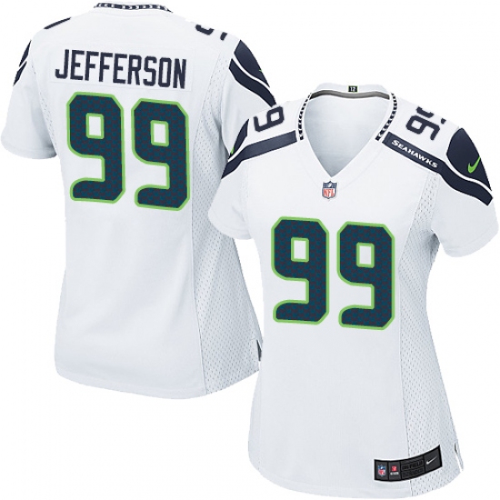 Women Nike Seattle Seahawks #99 Quinton Jefferson Game White NFL Jersey - Ujersey