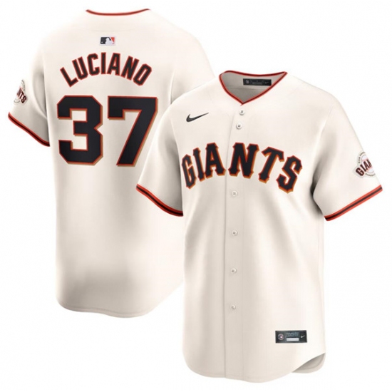 Men's San Francisco Giants #37 Marco Luciano Cream Cool Base Stitched Baseball Jersey - Ujersey