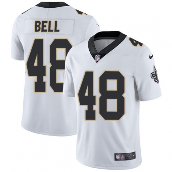 Men's Nike New Orleans Saints #48 Vonn Bell White Vapor Untouchable Limited Player NFL Jersey - Ujersey