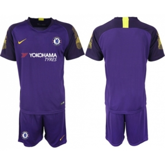 Chelsea Blank Purple Goalkeeper Soccer Club Jersey