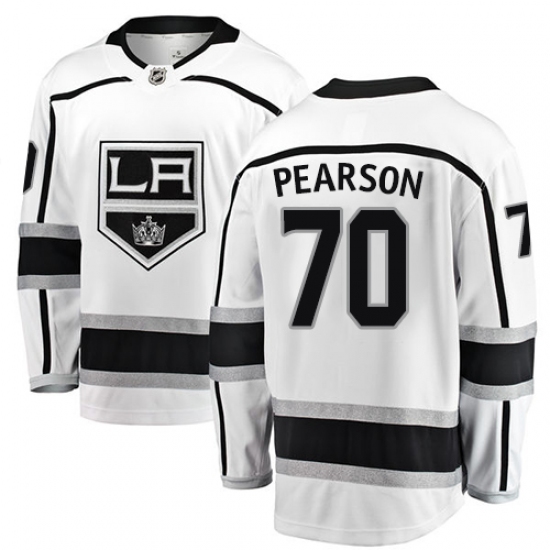 Youth Los Angeles Kings #70 Tanner Pearson Authentic White Away Fanatics Branded Breakaway NHL Jersey - Ujersey