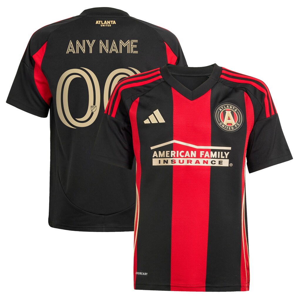 Youth Atlanta United FC adidas Black 2025 The Connector Replica Custom Jersey - Ujersey