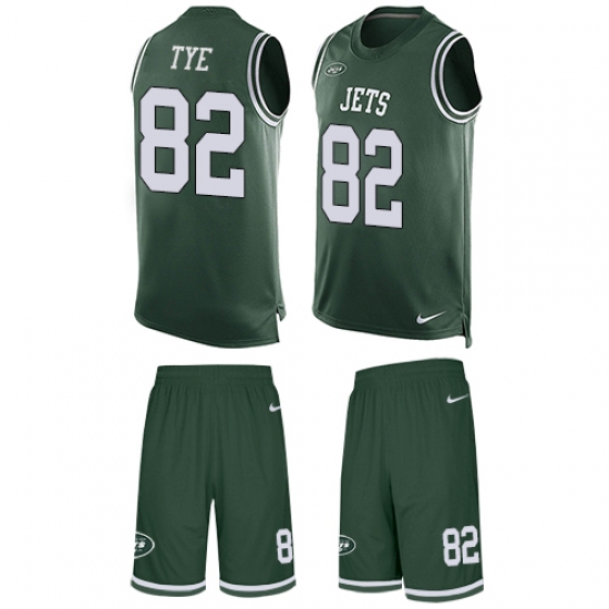 Men's Nike New York Jets #82 Will Tye Limited Green Tank Top Suit NFL Jersey - Ujersey