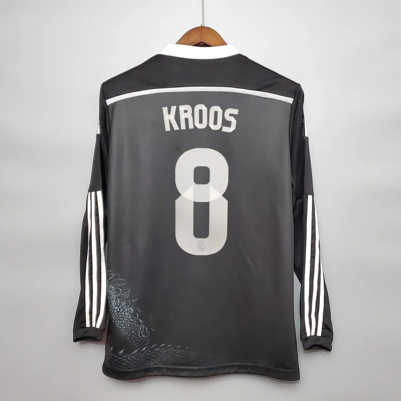 Real Madrid Retro Jersey Third Away Custom Long Sleeve Soccer Shirt 2014/15 - Ujersey NHL