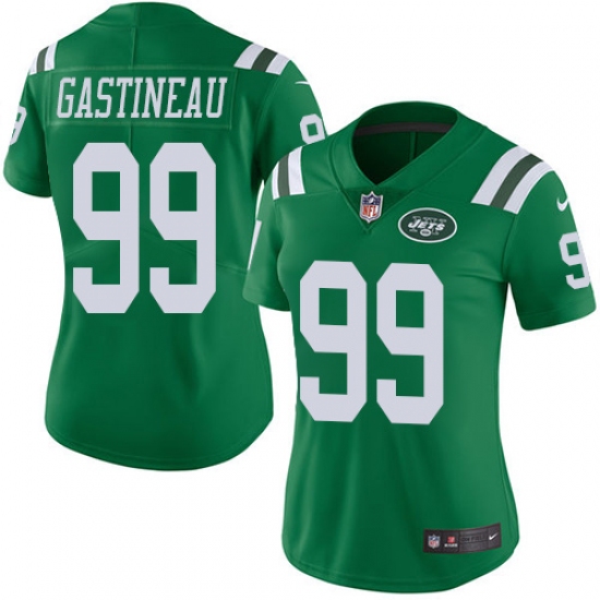 Women's Nike New York Jets #99 Mark Gastineau Limited Green Rush Vapor Untouchable NFL Jersey - Ujersey