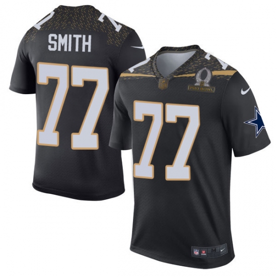 Men's Nike Dallas Cowboys #77 Tyron Smith Elite Black Team Irvin 2016 Pro Bowl NFL Jersey - Ujersey