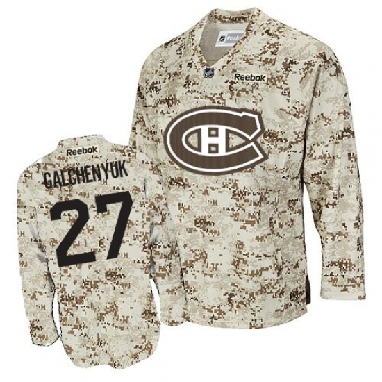 Men's Reebok Montreal Canadiens #27 Alex Galchenyuk Premier Camouflage NHL Jersey - Ujersey